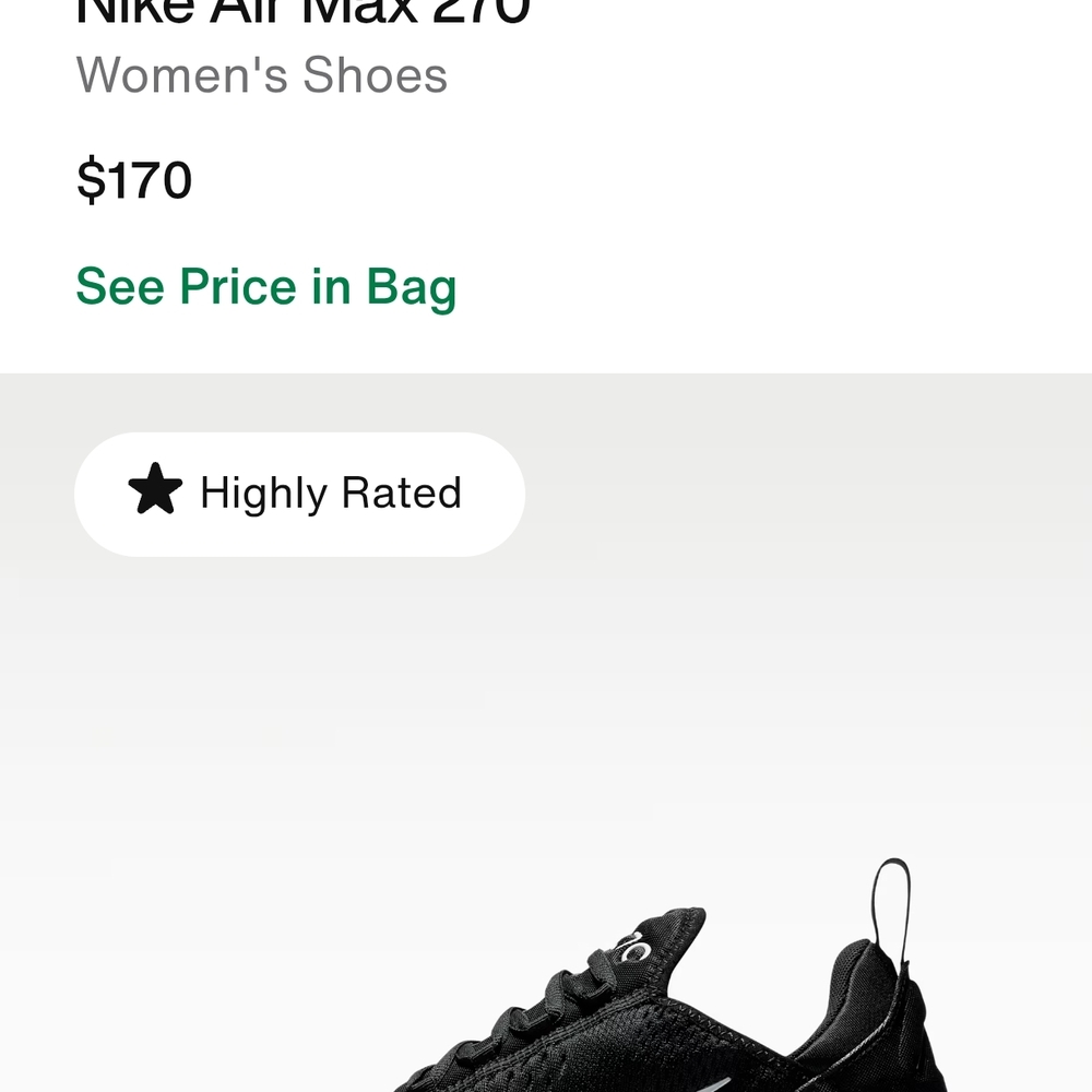 Nike Air Max 270 Women's Black Shoes